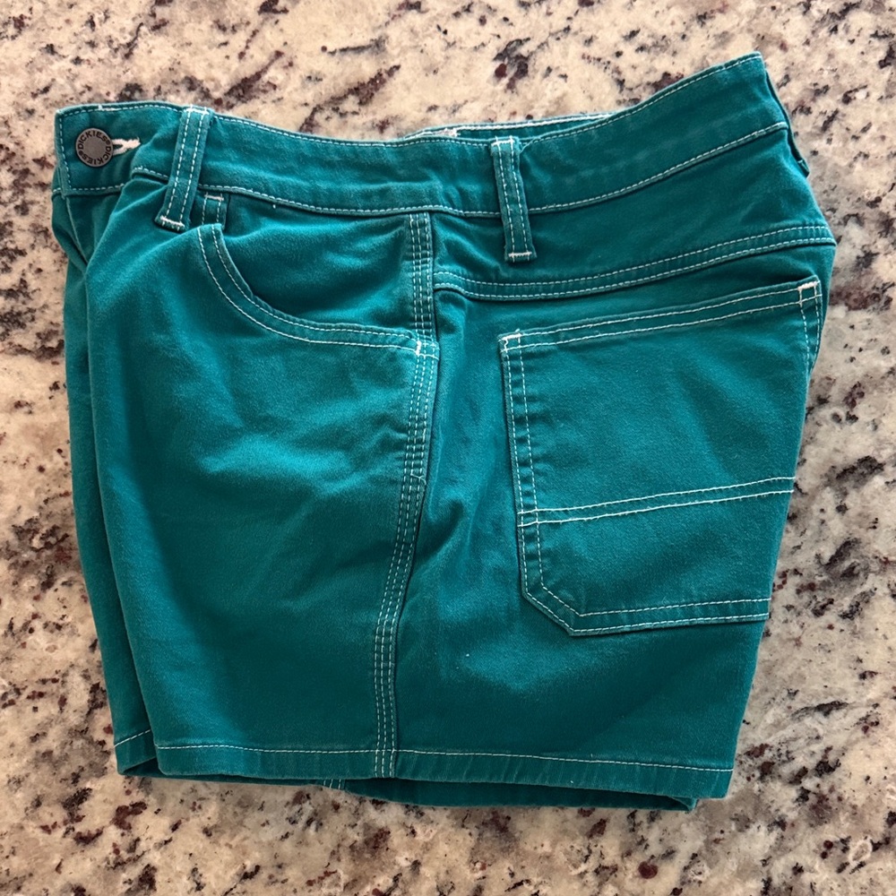 Dickies Women's High Waisted Carpenter Shorts 3" - Deep Lake - Picture 5 of 7